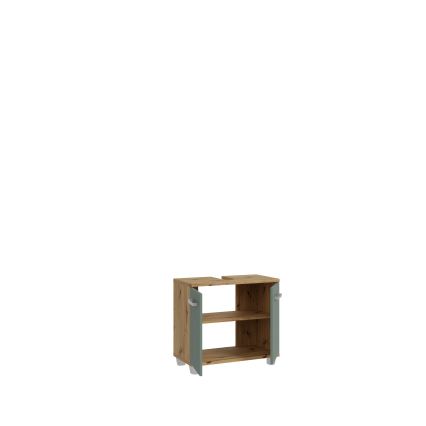 Mobile da bagno VENOM verde/rovere artisan