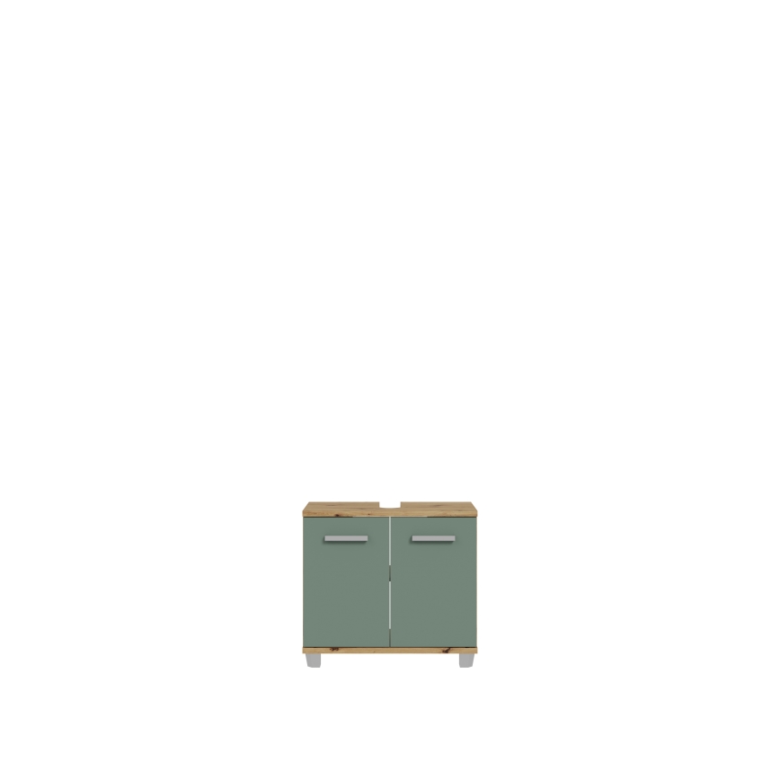 Mobile da bagno VENOM verde/rovere artisan