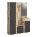 Mobile da ingresso con specchio NOLAN marrone/grafite