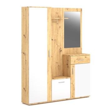 Mobile da ingresso con specchio NOLAN rovere artisan/bianco
