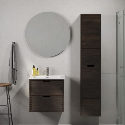 Mobile per bagno con lavabo GRIBSKOV 60 cm marrone/rovere/bianco