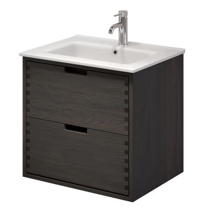 Mobile per bagno con lavabo GRIBSKOV 60 cm marrone/rovere/bianco