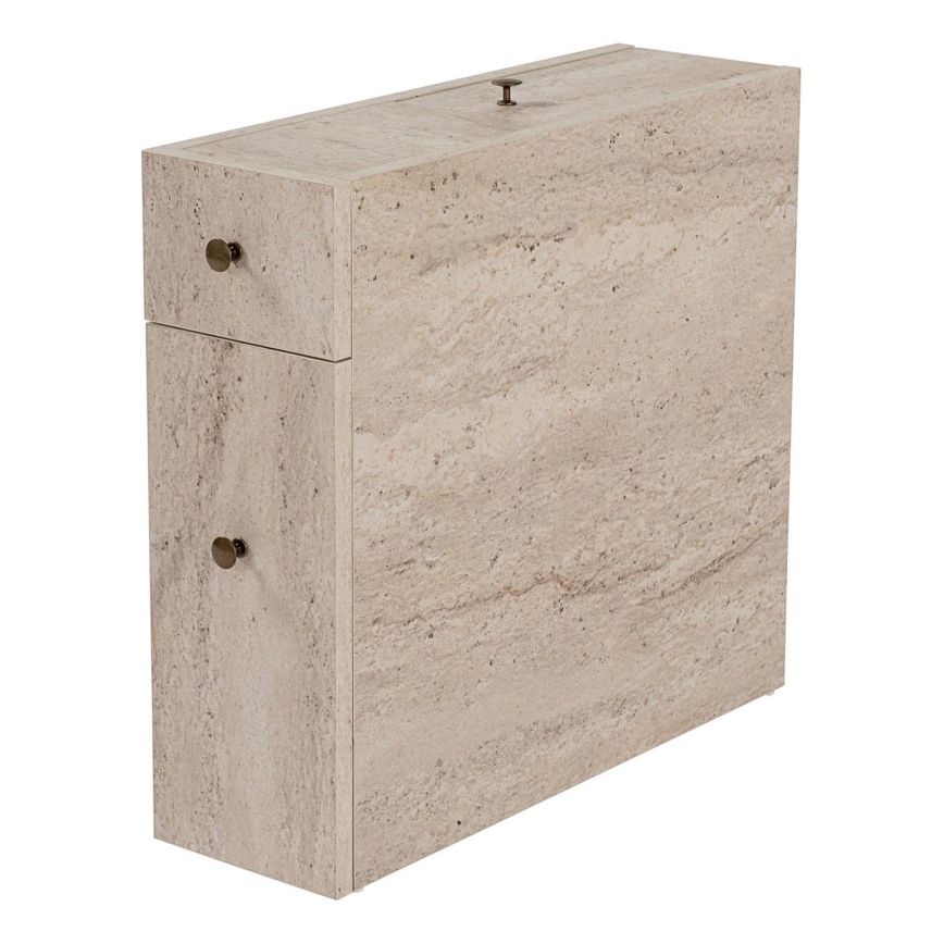 Mobile per bagno MELODY, finitura effetto marmo beige