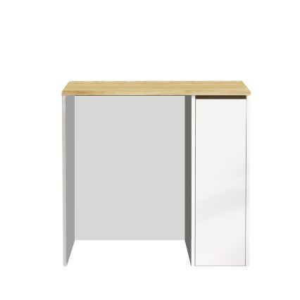 Mobile per lavatrice con spazio di archiviazione 88,3x93,5 cm bianco/noce
