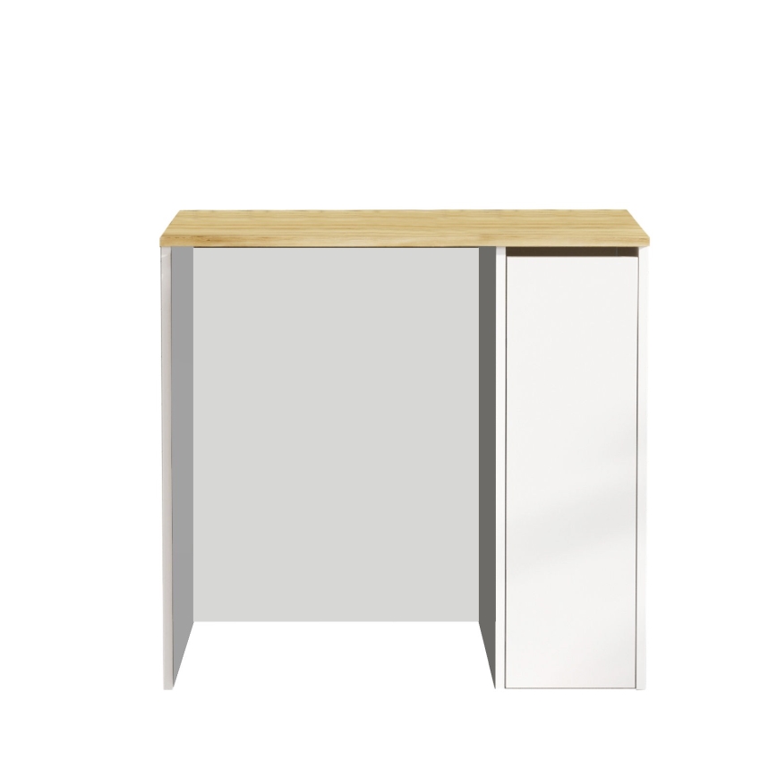 Mobile per lavatrice con spazio di archiviazione 88,3x93,5 cm bianco/noce