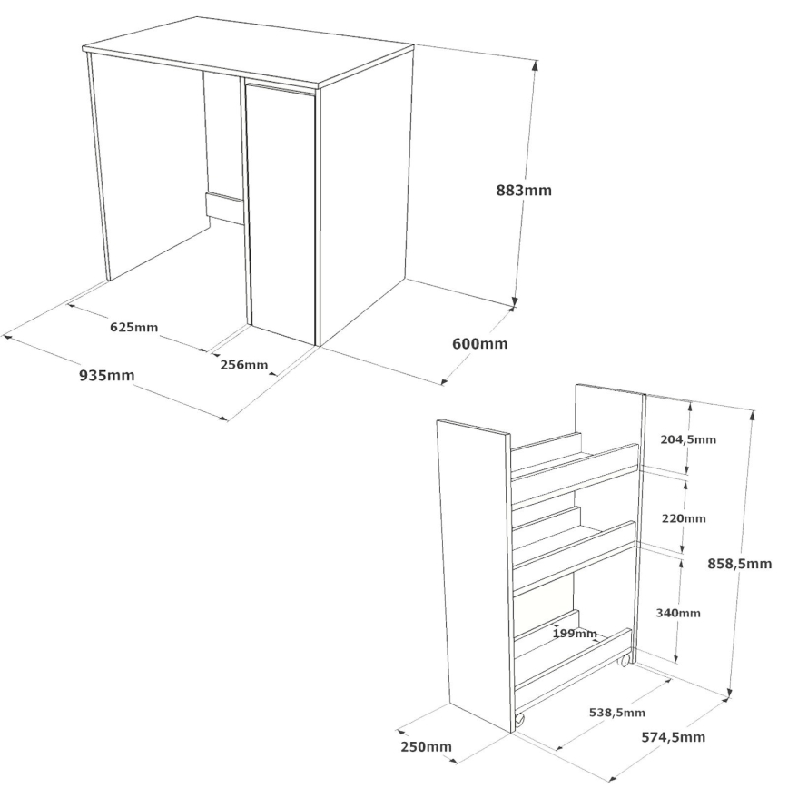 Mobile per lavatrice con spazio di archiviazione 88,3x93,5 cm bianco/noce