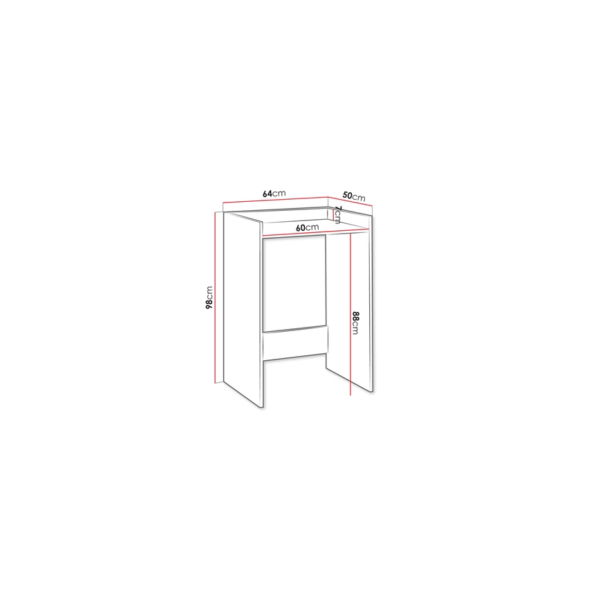 Mobile per lavatrice POLA 98x64 cm bianco