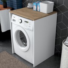 Mobile per lavatrice RANI 65x91,8 cm bianco/marrone