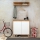Mobile per scarpe OBSOYO 100x80 cm + muro appendino 15x80 cm marrone/bianco