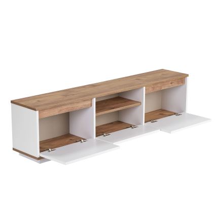 Mobile porta TV KREDE 160x30 cm bianco/pino