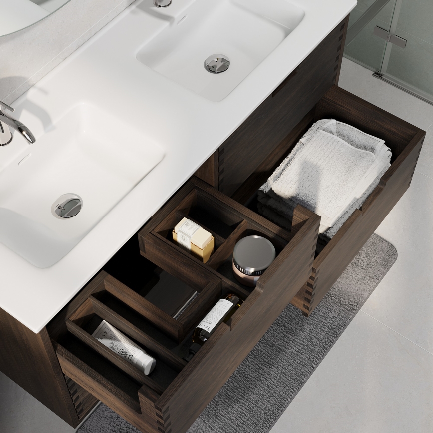 Mobile sottolavabo GRIBSKOV 120 cm marrone/rovere
