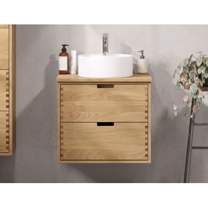 Mobile sottolavabo GRIBSKOV 60 cm beige/rovere