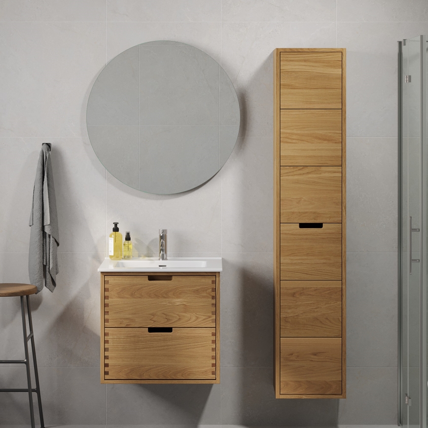 Mobile sottolavabo GRIBSKOV 60 cm beige/rovere