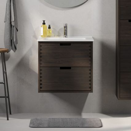 Mobile sottolavabo per bagno GRIBSKOV 60 cm marrone/rovere
