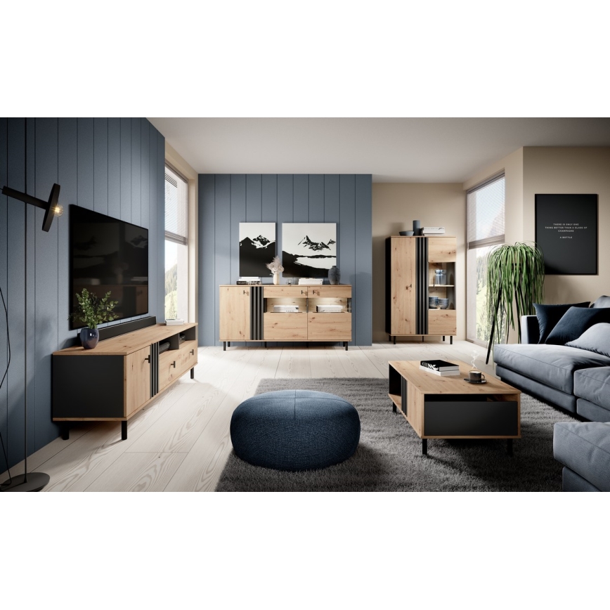 Mobile TV BADIA rovere/antracite