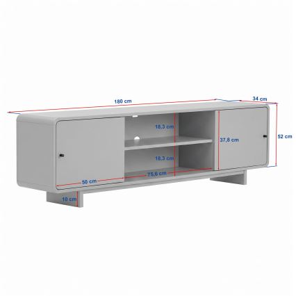 Mobile TV KABIN 180x34 cm rovere