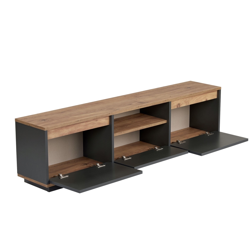 Mobile TV KREDE 160x30 cm antracite/pino