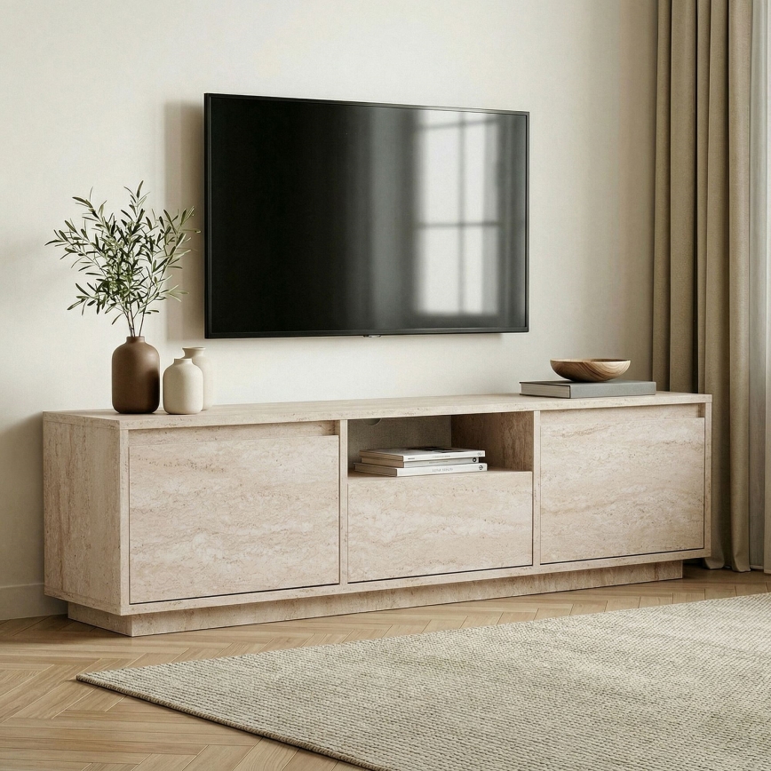 Mobile TV KREDE 160x30 cm beige