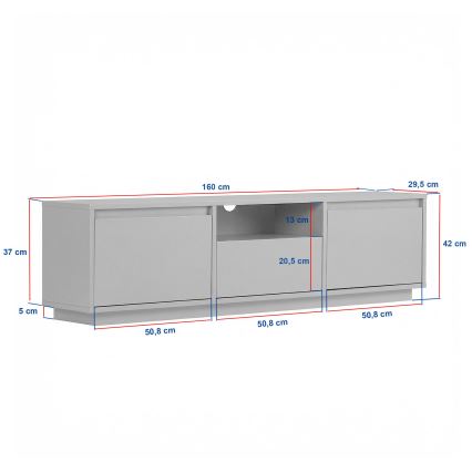 Mobile TV KREDE 160x30 cm beige