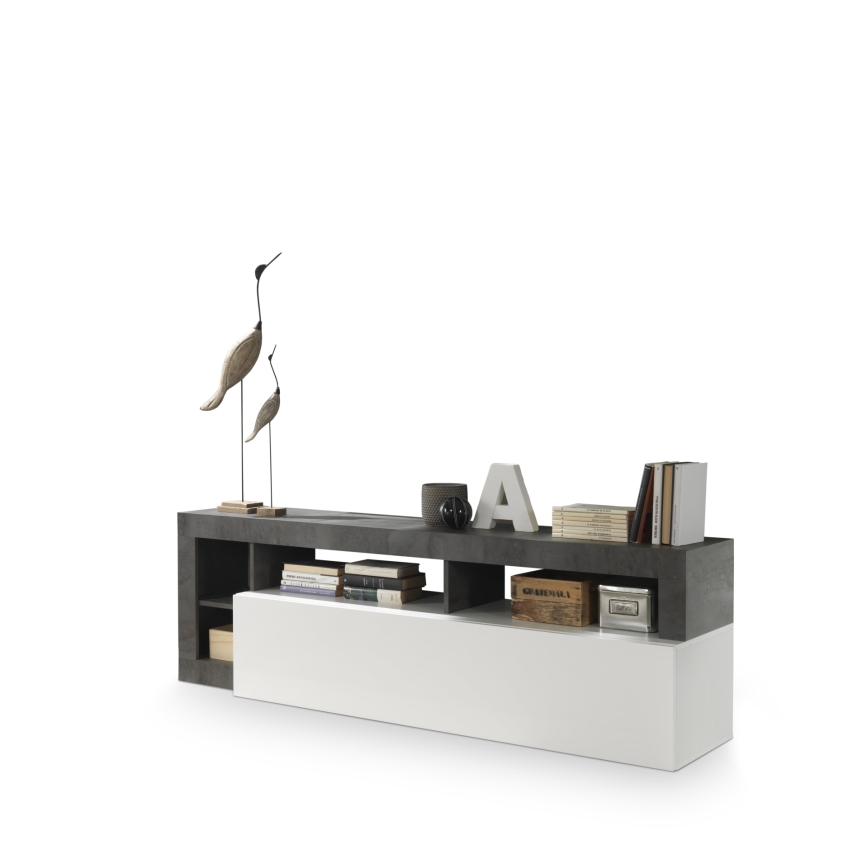 Mobile TV LENOR bianco/antracite