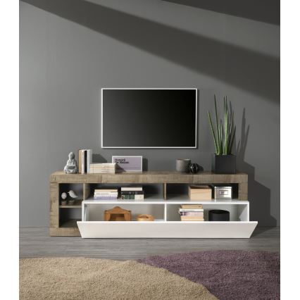 Mobile TV LENOR bianco/marrone