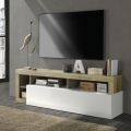 Mobile TV LENOR bianco/rovere chiaro