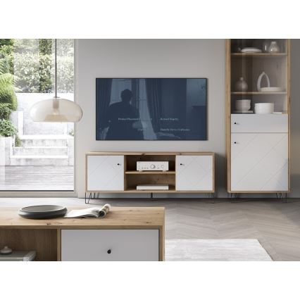 Mobile TV SULA rovere artisan/bianco