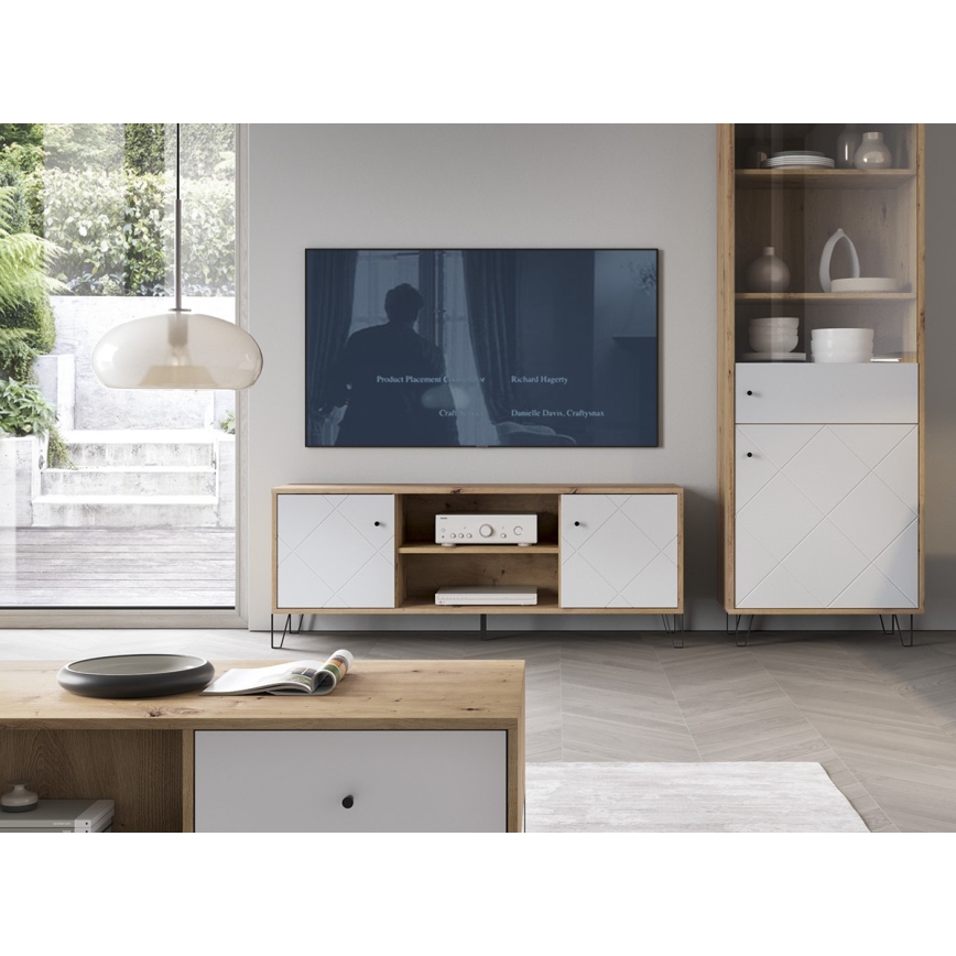 Mobile TV SULA rovere artisan/bianco