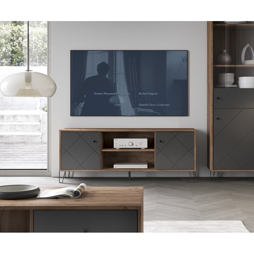 Mobile TV SULA rovere craft/nero