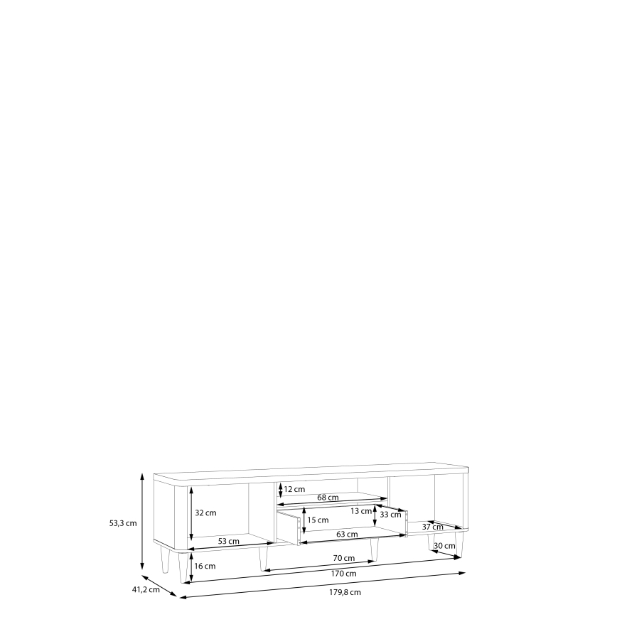 Mobile TV VIRO marrone/beige