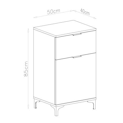 Mobiletto con cassetto LORA beige