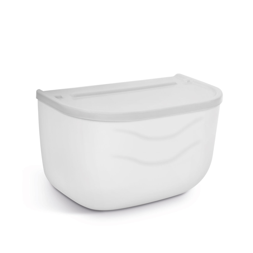Mobiletto con portarotolo per carta igienica 21 x 13,5 cm bianco/grigio