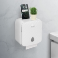 Mobiletto con portarotolo per carta igienica 22x20,5 cm, bianco