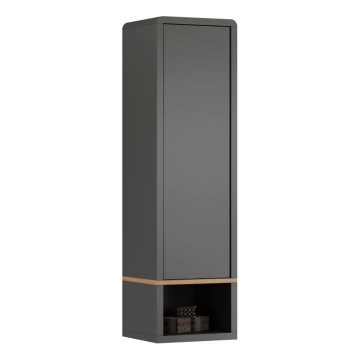 Mobiletto con ripiano aperto FRED antracite/rovere artisan