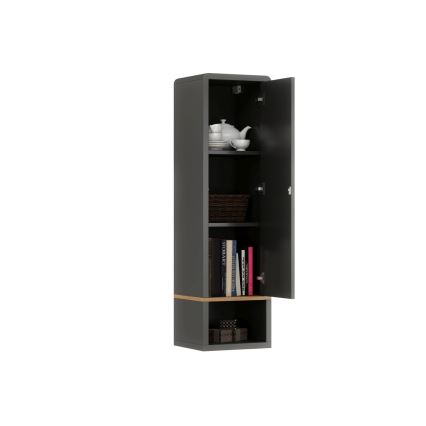 Mobiletto con ripiano aperto FRED antracite/rovere artisan