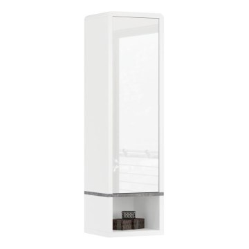 Mobiletto con ripiano aperto FRED bianco/grigio