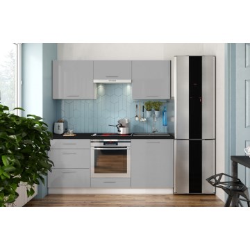 Moduli di cucina CELESTE 180 cm grigio lucido