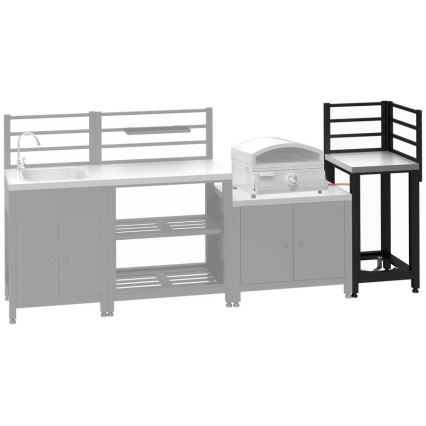 Modulo angolare da esterno 47x47x123 cm nero/acciaio inox