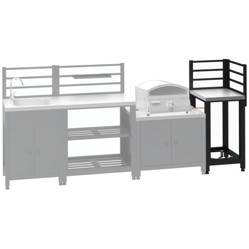 Modulo angolare da esterno 47x47x123 cm nero/acciaio inox