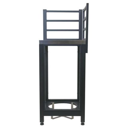 Modulo angolare da esterno 47x47x123 cm nero/acciaio inox