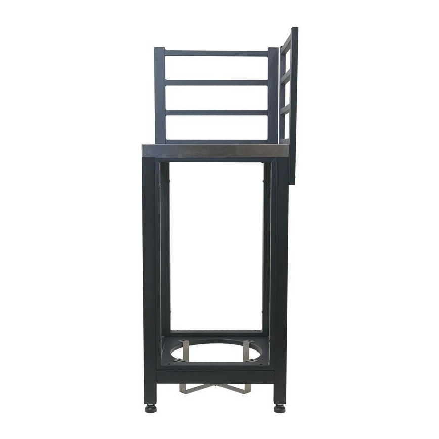 Modulo angolare da esterno 47x47x123 cm nero/acciaio inox