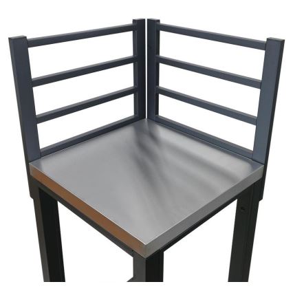 Modulo angolare da esterno 47x47x123 cm nero/acciaio inox