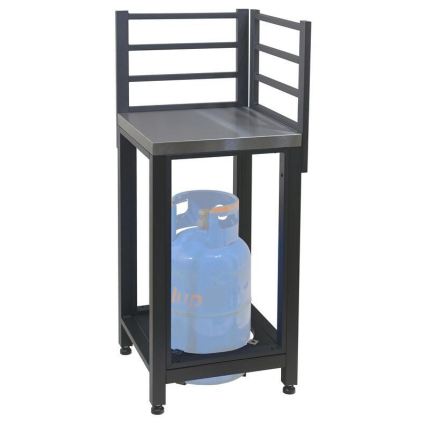 Modulo angolare da esterno 47x47x123 cm nero/acciaio inox