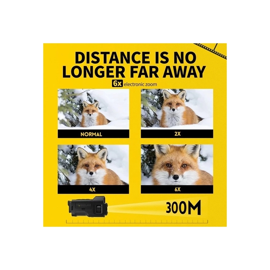 Monoculare per visione notturna 6x25 con batteria da 2000 mAh