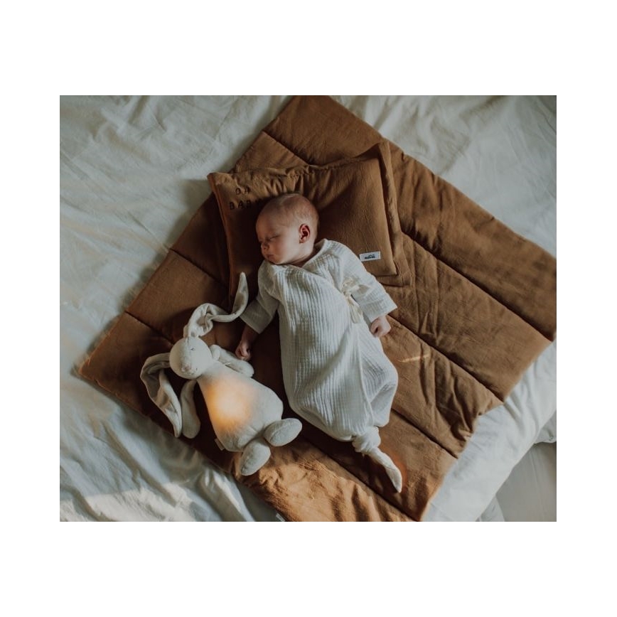 Moonie - Amico di coccole con una melodia e luce coniglietto argento