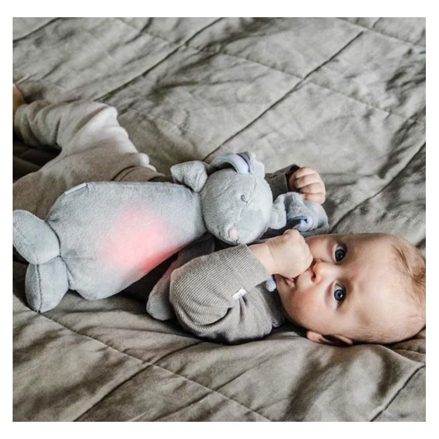 Moonie - Amico di coccole con una melodia e luce coniglietto argento