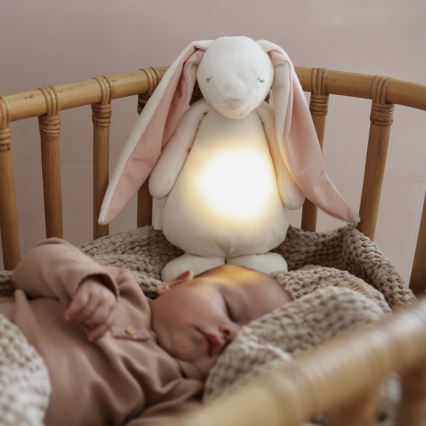 Moonie - Amico di coccole con una melodia e luce coniglietto crema