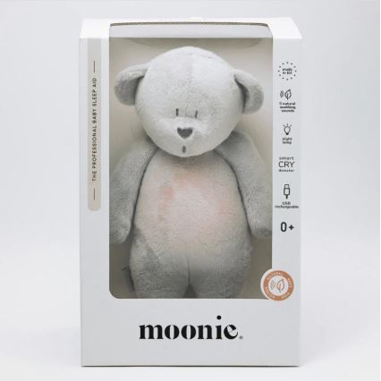 Moonie - Amico di coccole con una melodia e luce orso argento