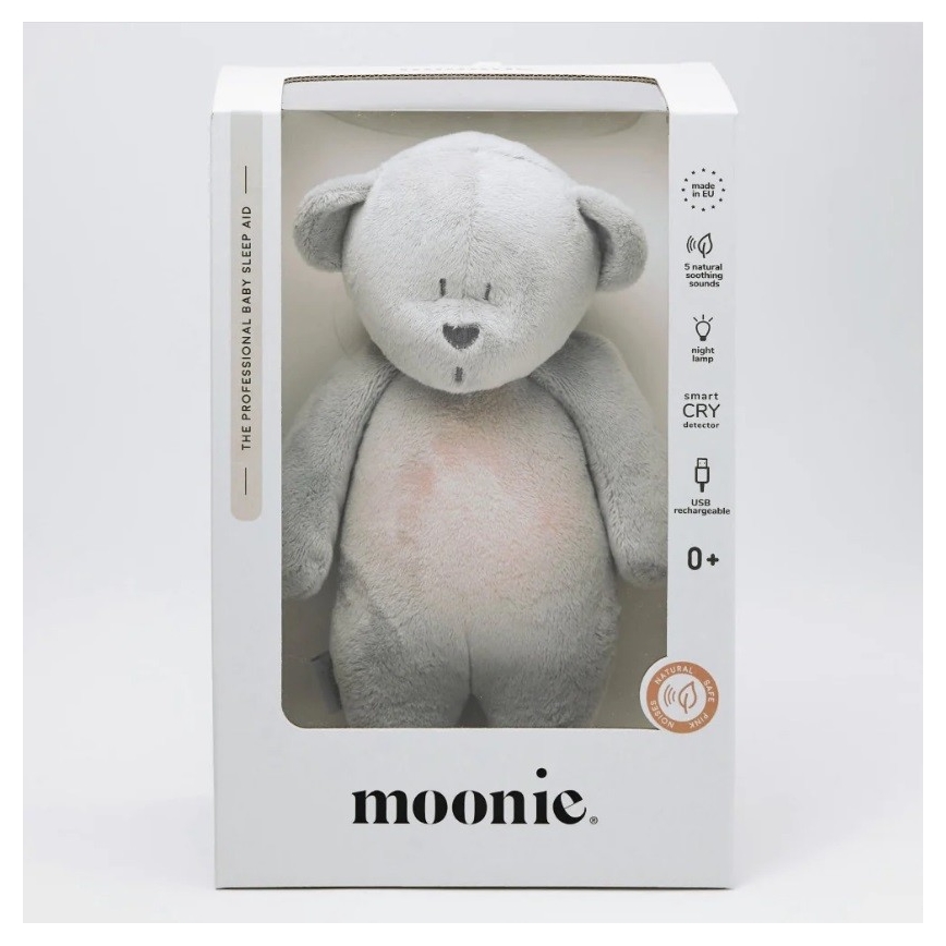 Moonie - Amico di coccole con una melodia e luce orso argento