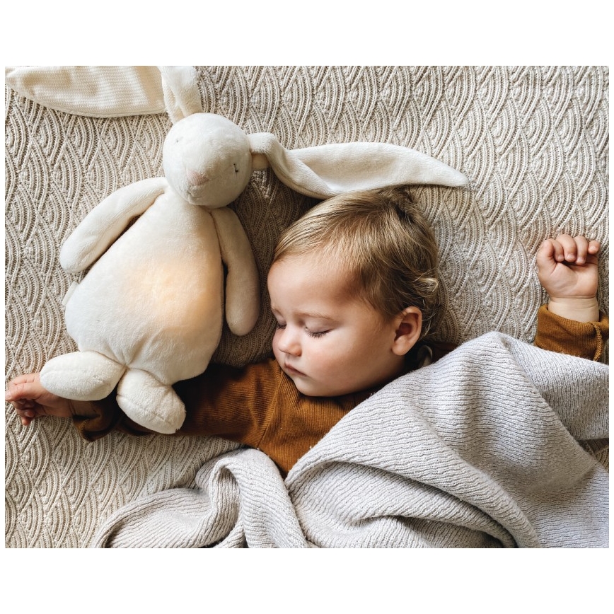 Moonie - Compagno di coccole con melodia e luce coniglietto 2.0 cream